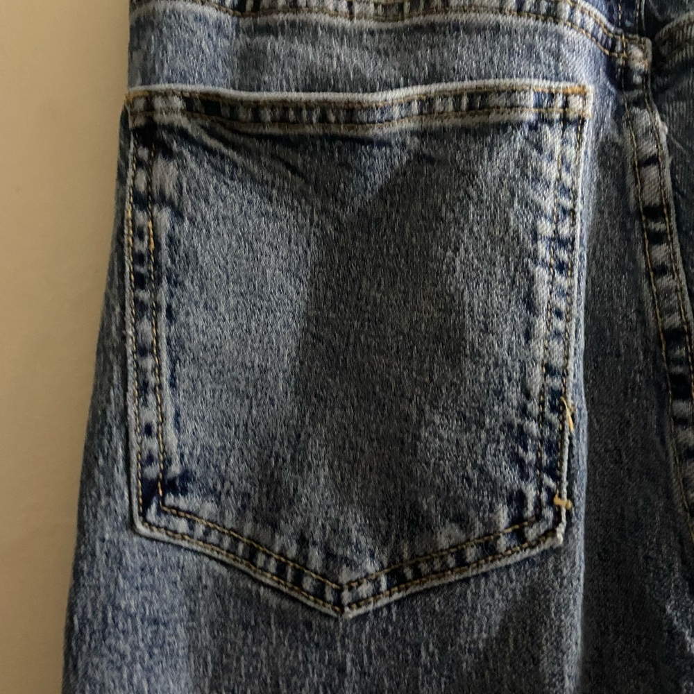 Zara Straight Leg High Rise Dark Jeans - Picture 6 of 7